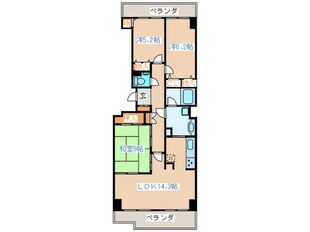 仙台八木山ｽｶｲﾏﾝｼｮﾝ（904）の物件間取画像